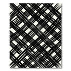 Black and White Intersecting Gingham Rug
