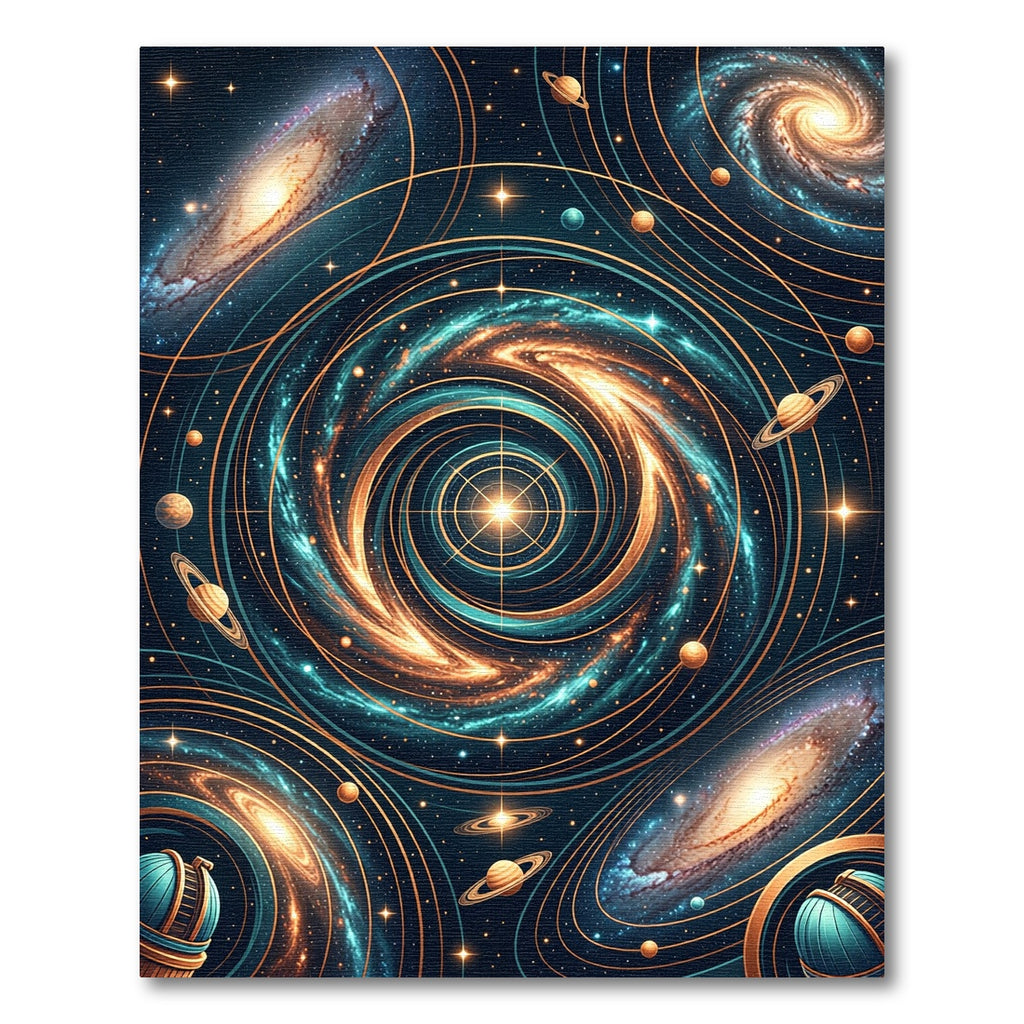 Cosmic Spiral Galaxy Celestial Star Map Rug