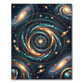 Cosmic Spiral Galaxy Celestial Star Map Rug