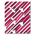 Crimson Pink Ribbon Diagonal Strips Rug