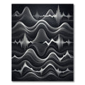 Silver Waveform Landscape Rug