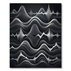 Silver Waveform Landscape Rug
