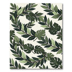 Emerald Green Leafy Vine Garland Rug