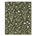 Pale Green Botanical Meadow Rug