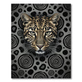 Fierce Leopard Face Swirls Rug