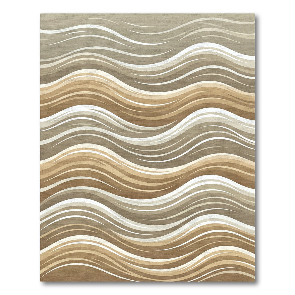 Serene Neutral Swirls Undulating Form Rug