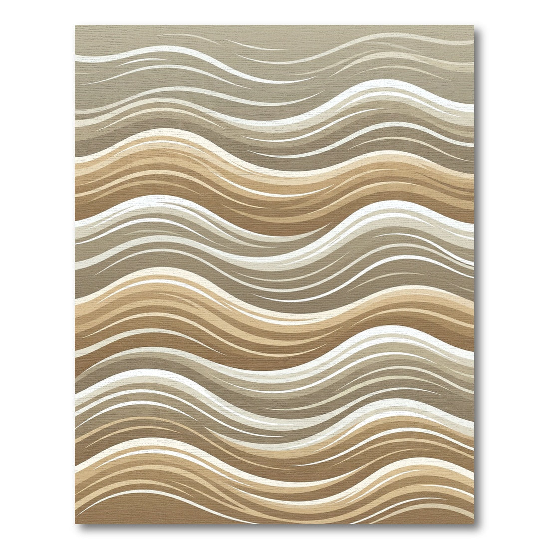 Serene Neutral Swirls Undulating Form Rug