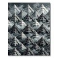 Monochromatic Tiered Pyramid Staircase Medallions Rug