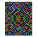 Vibrant Neon Tribal Geometric Art Rug