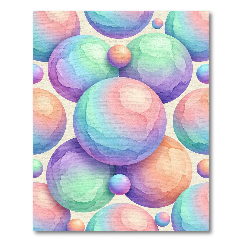 Pastel Watercolor Sphere Gradient Art Rug
