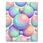 Pastel Watercolor Sphere Gradient Art Rug