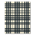 Classic Black White Plaid Tartan Rug