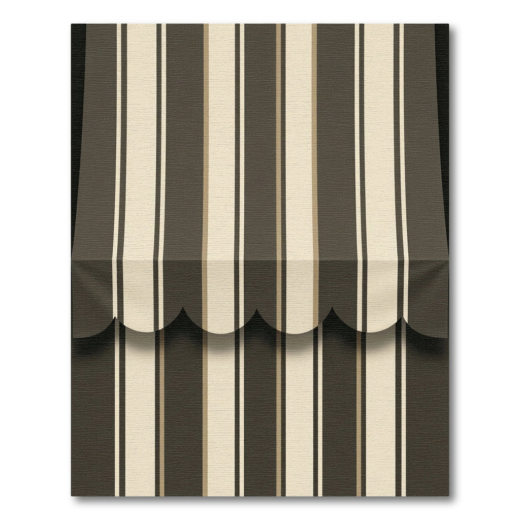 Dark Brown Cream Stripe Cascade Rug