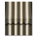 Dark Brown Cream Stripe Cascade Rug