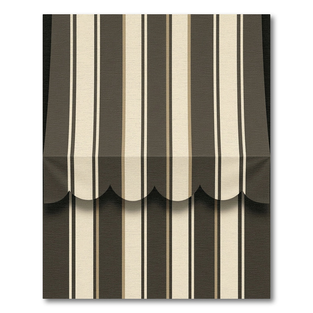 Dark Brown Cream Stripe Cascade Rug