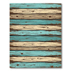 Coastal Blue Wood Plank Texture Rug