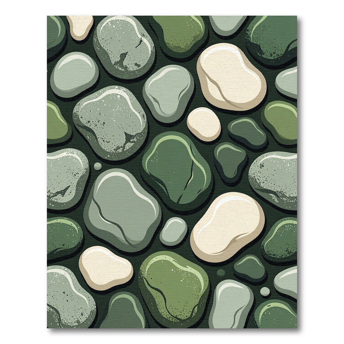Pebble Nature Inspired Abstract Art Rug