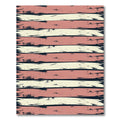 Distressed Pink Cream Horizontal Stripe Rug
