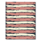 Distressed Pink Cream Horizontal Stripe Rug