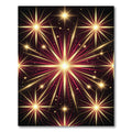Golden Red Burst Starburst Splendor Rug