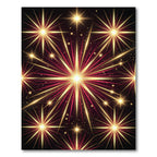 Golden Red Burst Starburst Splendor Rug