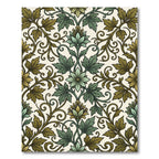 Vintage Verdant Floral Scroll Rug