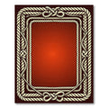 Braided Rope Nautical Border Crimson Rug