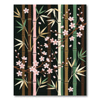 Pink Cherry Blossom Bamboo Grove Rug