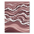 Rich Chocolate Wave Abstract Rug