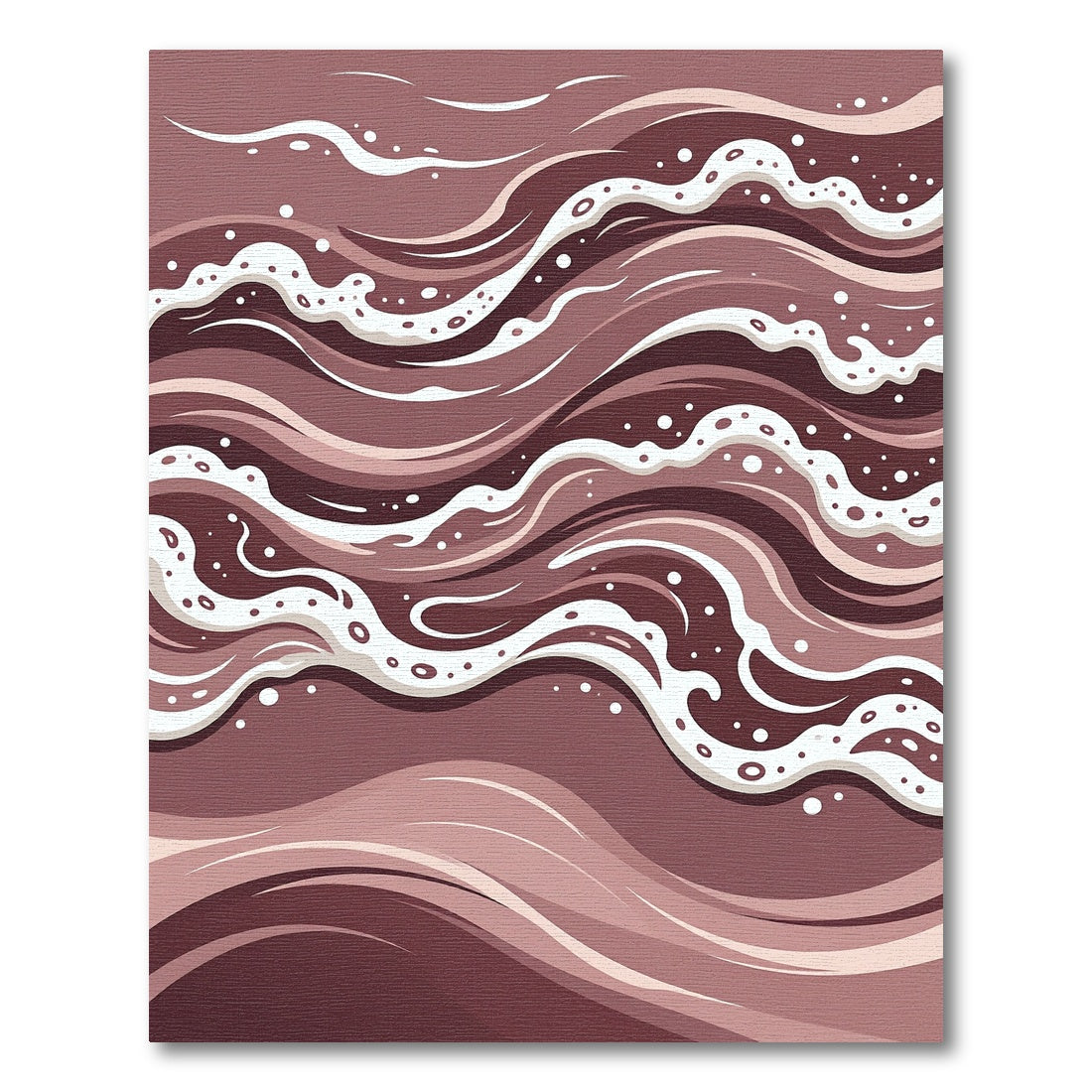 Rich Chocolate Wave Abstract Rug