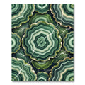 Deep Green Agate Swirl Band Rug