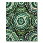 Deep Green Agate Swirl Band Rug