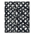 Dark Gray Interlocking Weave Rug