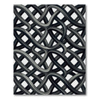 Dark Gray Interlocking Weave Rug