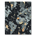 Abstract Weathered World Map Charcoal Tones Rug