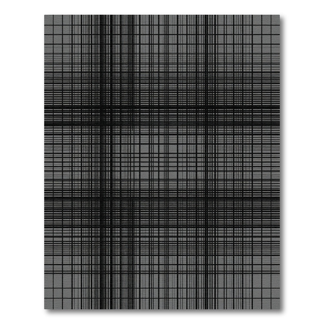 Modern Gray Abstract Grid Rug