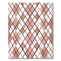 Sophisticated Dusty Rose Argyle Geometric Rug