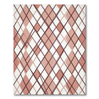 Sophisticated Dusty Rose Argyle Geometric Rug