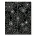 White Spiderweb Net Black Rug