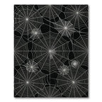 White Spiderweb Net Black Rug