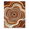 Abstract Golden Brown Organic Swirl Rug