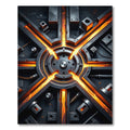 Molten Industrial Radial Steel Accent Rug