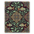 Earthy Floral Koi Ornamental Art Rug
