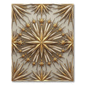 Golden Radiant Starburst Arrangement Rug