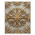 Golden Radiant Starburst Arrangement Rug