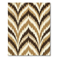 Earthy Chevron Stripe Zigzag Rug