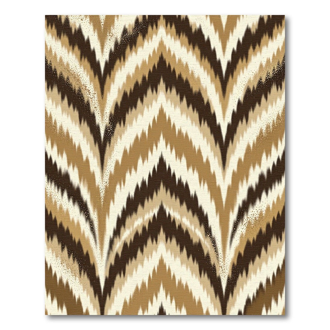 Earthy Chevron Stripe Zigzag Rug