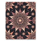 Celestial Mauve Lotus Star Mandala Rug