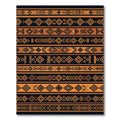 Earthy Amber Geometric Tribal Stripe Rug