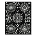 Celestial Chrysanthemum Pomegranate Mandala Rug